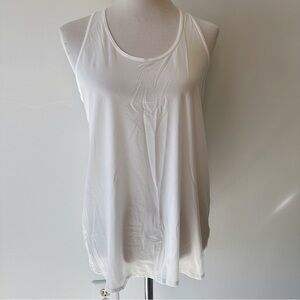 Lululemon NWT Women’s White Essential Pleated Tank, size 8 Workout Exercise Gym